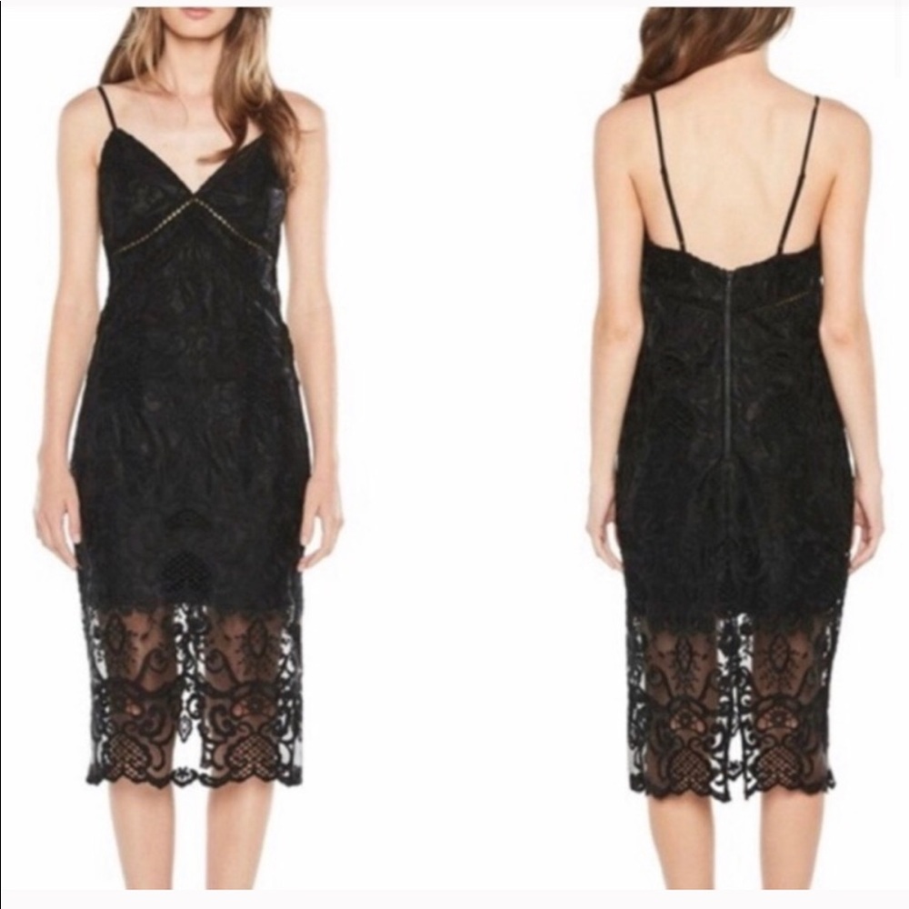 🖤 Bardot Black Lace Slip Dress NWT